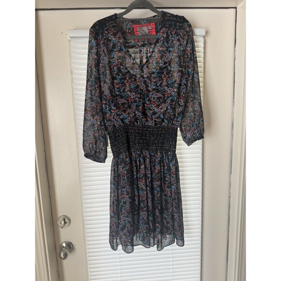 Anthropologie Virginia Day Tripper Dress Lined Smocked Waist Size Small - Picture 4 of 14